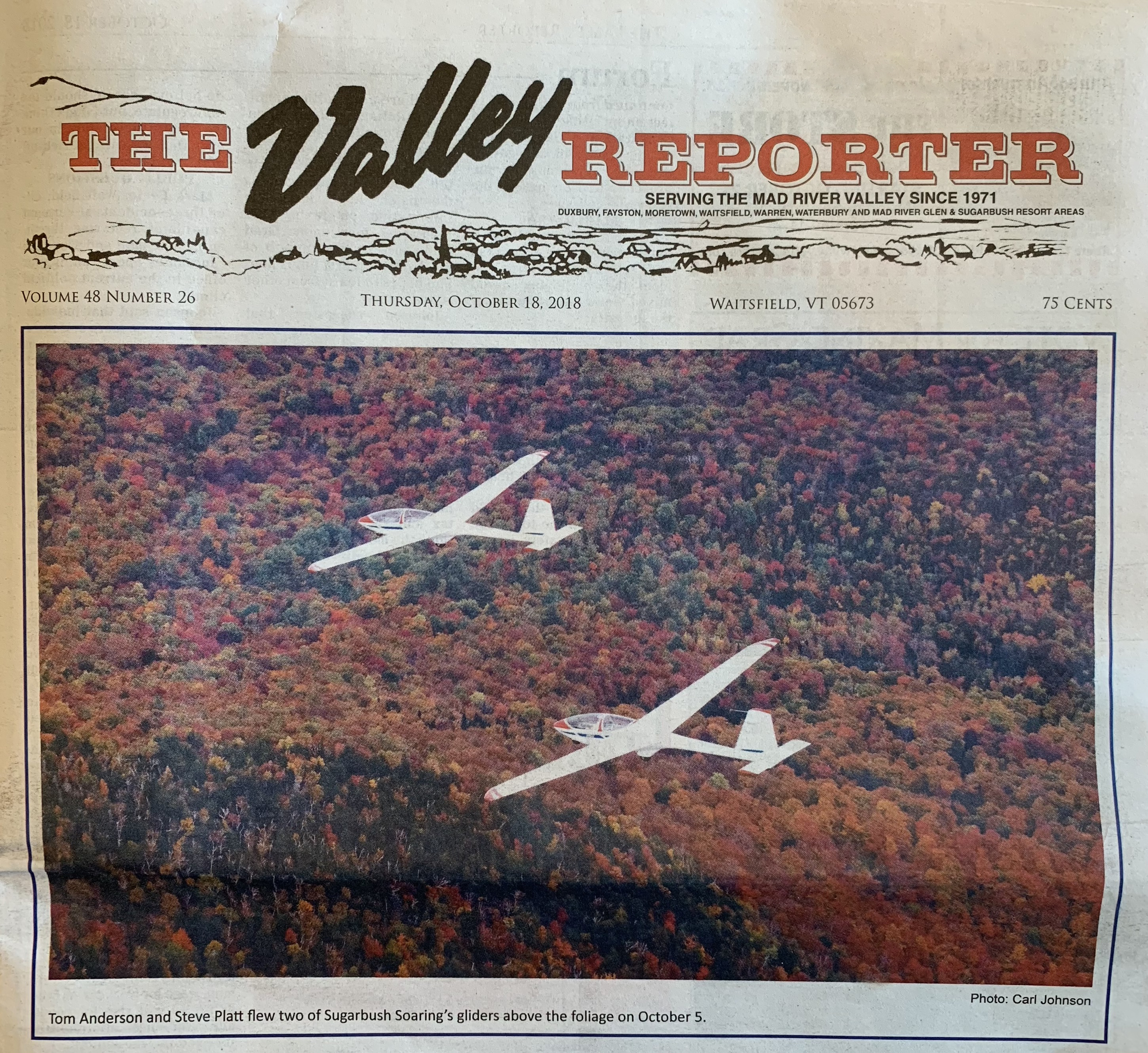Valley Reporter Foliage Flight Cover